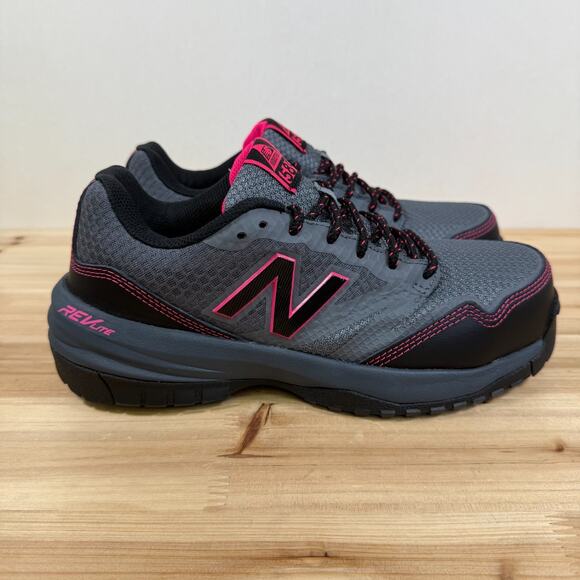 New Balance 589 v1 Womens Size 8 Gray Black Composite Safety Toe Work Shoes - Picture 1 of 9